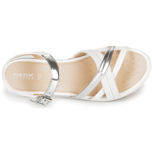 Geox - D SANDAL HIVER - Argenté / Blanc