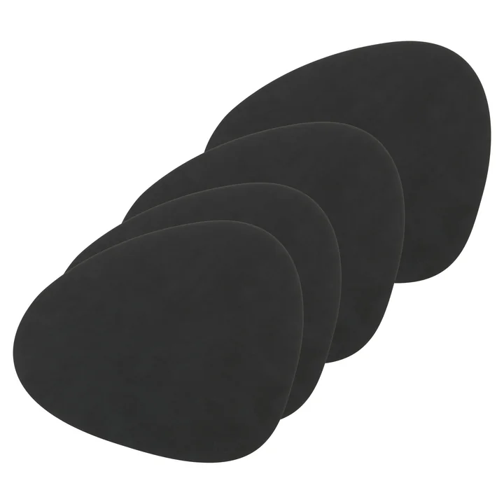 Lind DNA - Tischset Curve L, Nupo schwarz (4er-Set)