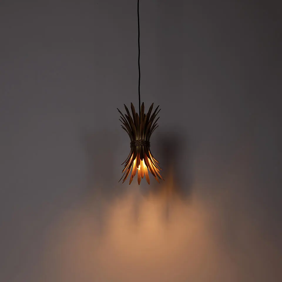 Qazqa hanglampen wesley goudkleurig e27