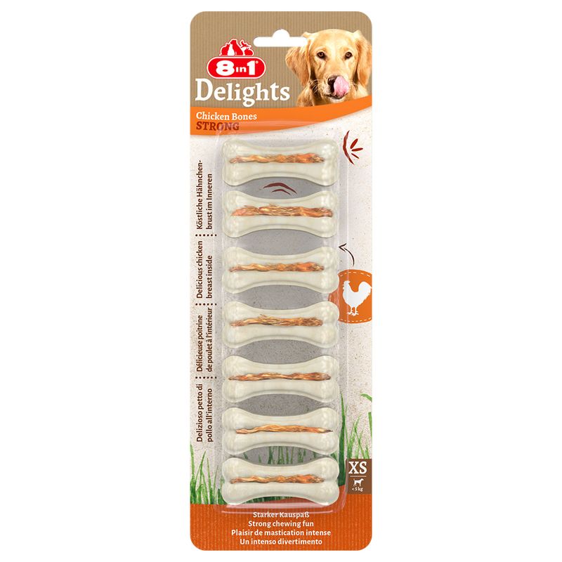 Os fourrés 8in1 Delights Strong, poulet XS à prix discount sur bitiba.fr