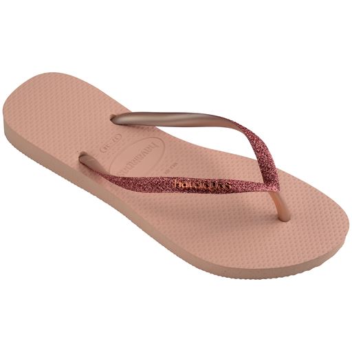 Havaianas Slim Glitter II Klipklapper, Pink/Pink, 39/40