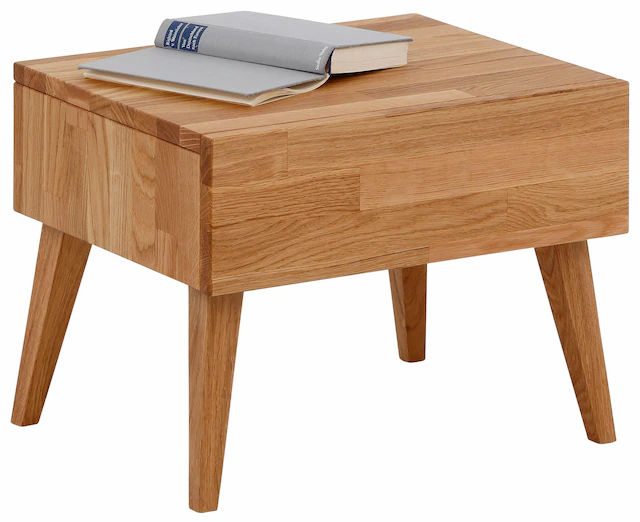 Home affaire Nachttisch »Natali« mit einer Schublade, aus massiver Eiche, Breite 45 cm