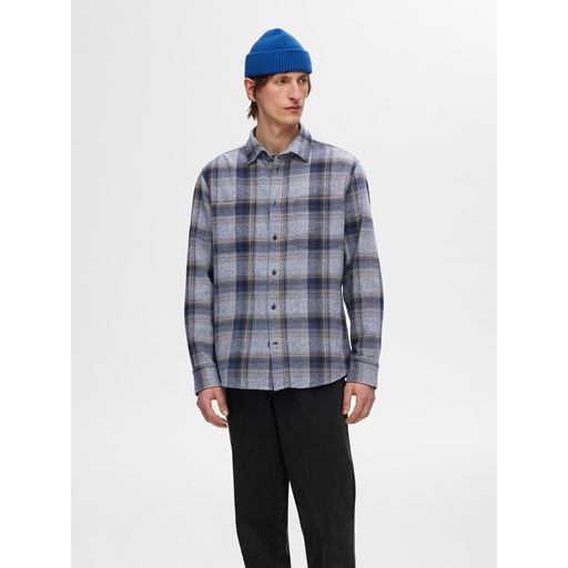 Selected Homme Regowen-Grindle Check Skjorte, Sky Captain, XL
