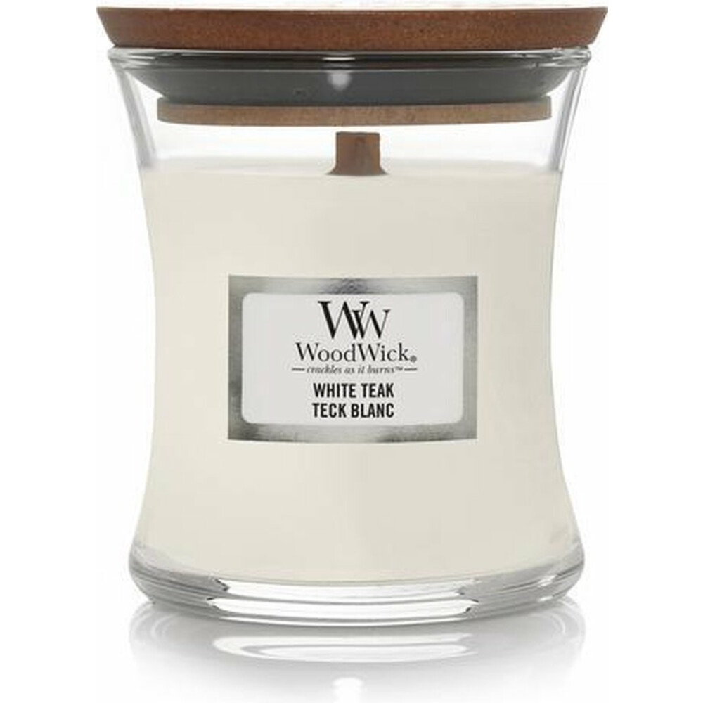 WoodWick Geurkaars Mini White Teak85 gr