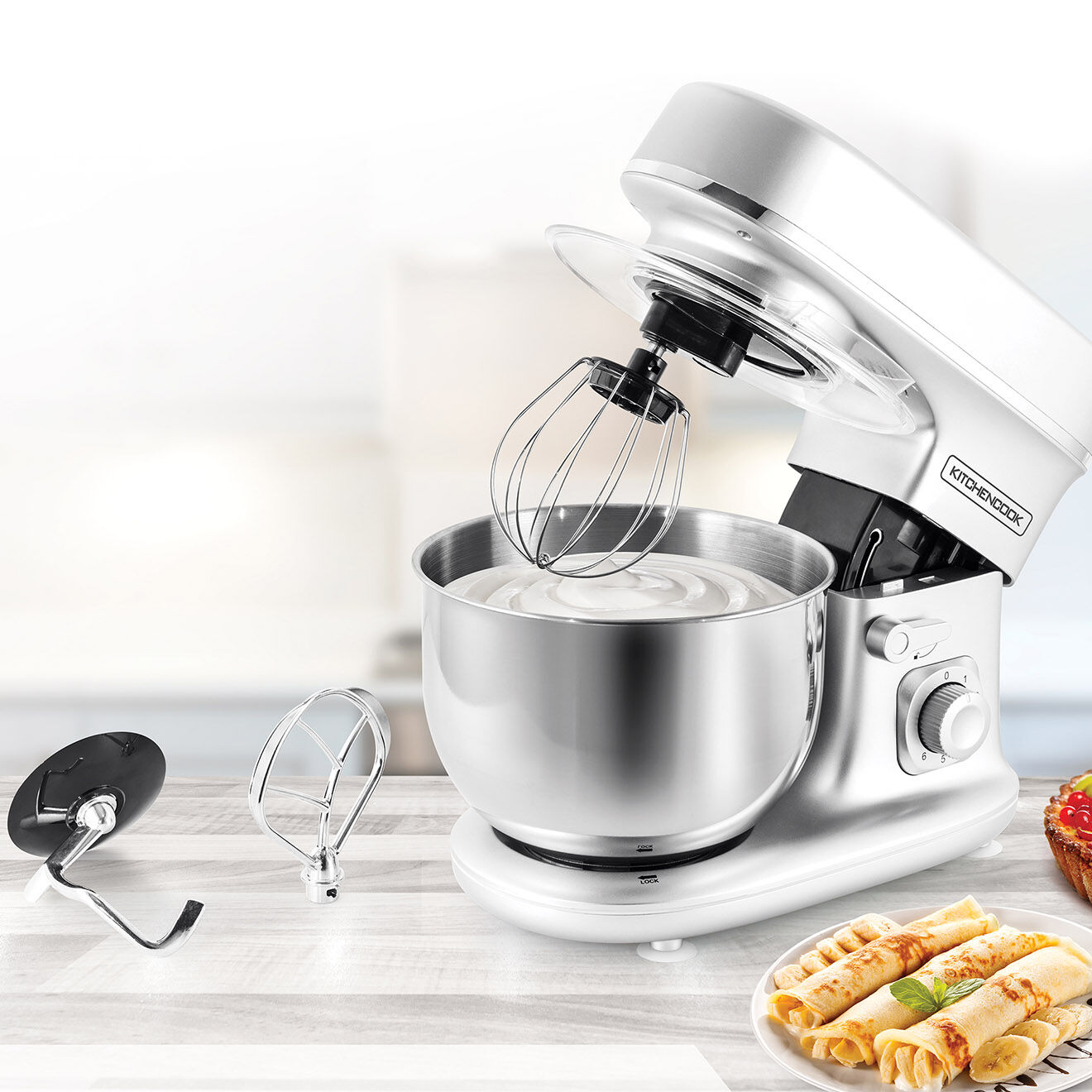 Kitchencook Robot pétrin avec bras amovible à 35° multicolore - 5 L