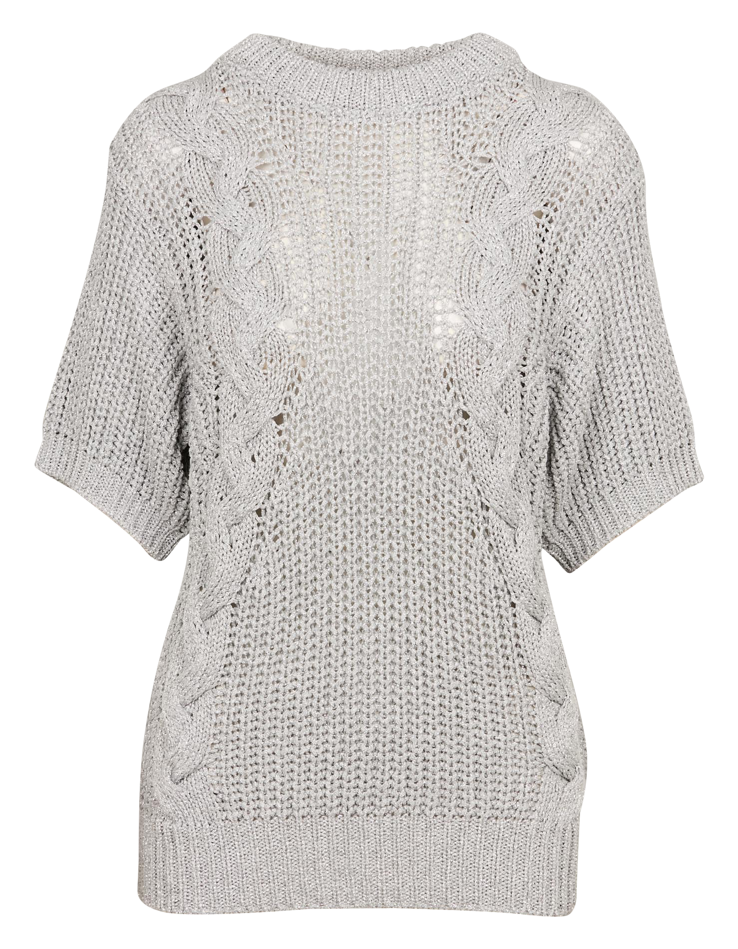 Pull droit à col rond| Gris