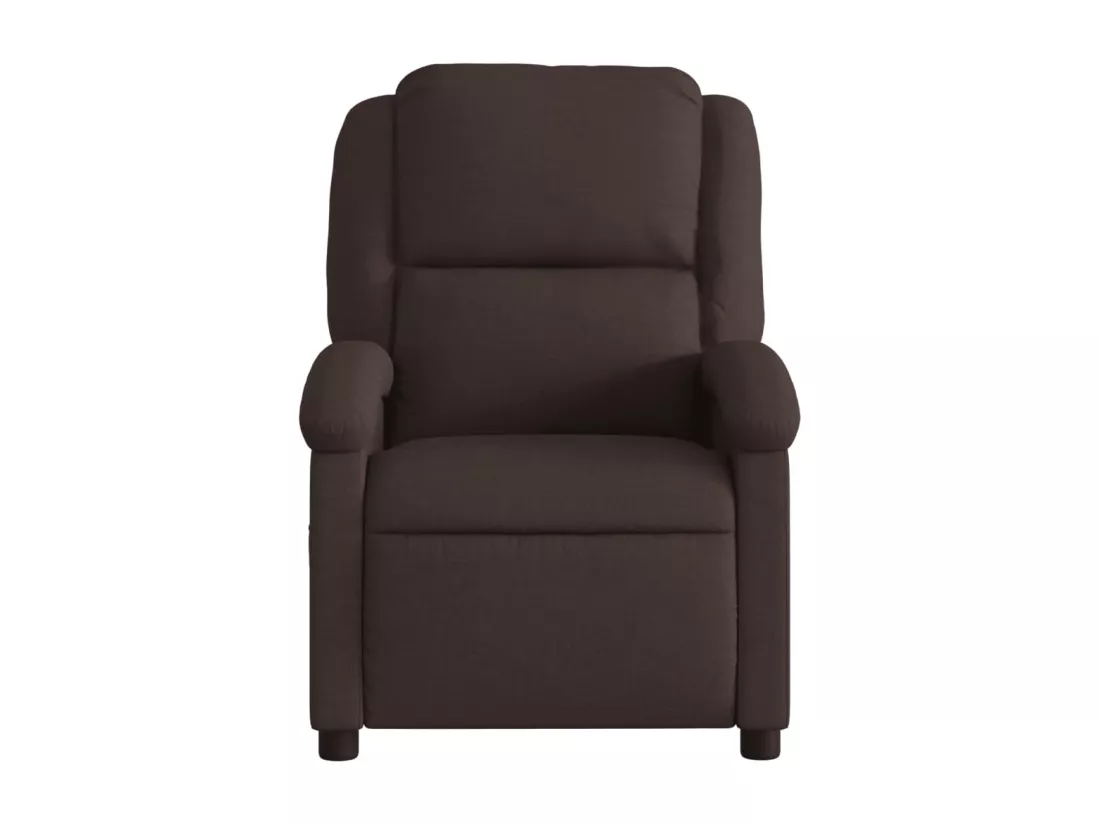 Fauteuil de massage inclinable Marron foncé Tissu