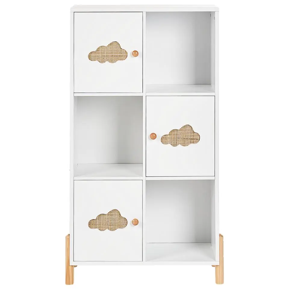 CLOUDY - Boekenkast - Wit/Lichthout - MDF