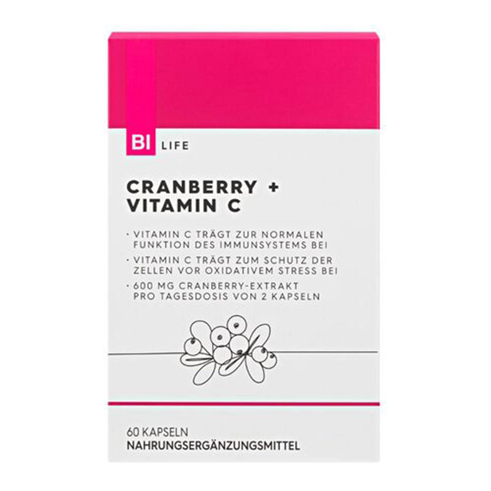 BI LIFE Cranberry + Vitamin C Kapseln