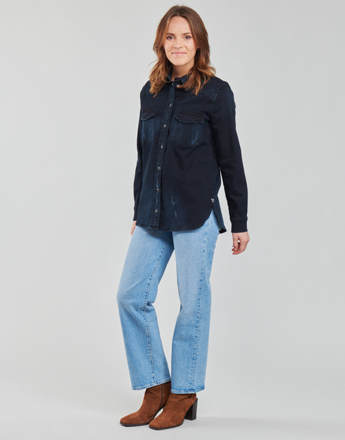 Guess - SEXY WESTERN L/S SHIRT - Bleu fonce