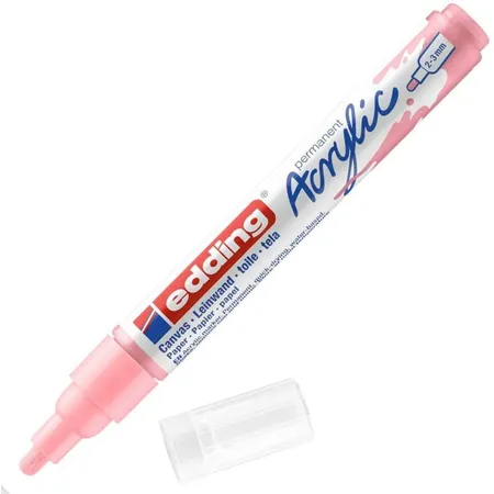 edding 5100 Acrylmarker medium - rosa - 1 Acrylstift wasserfest - mittlere Rundspitze 2-3 mm