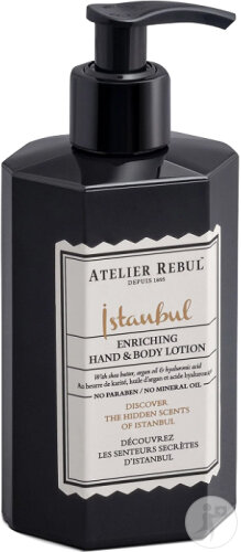 Atelier Rebul Istanbul Lotion Nourrissante Mains Et Corps Flacon Pompe 250ml