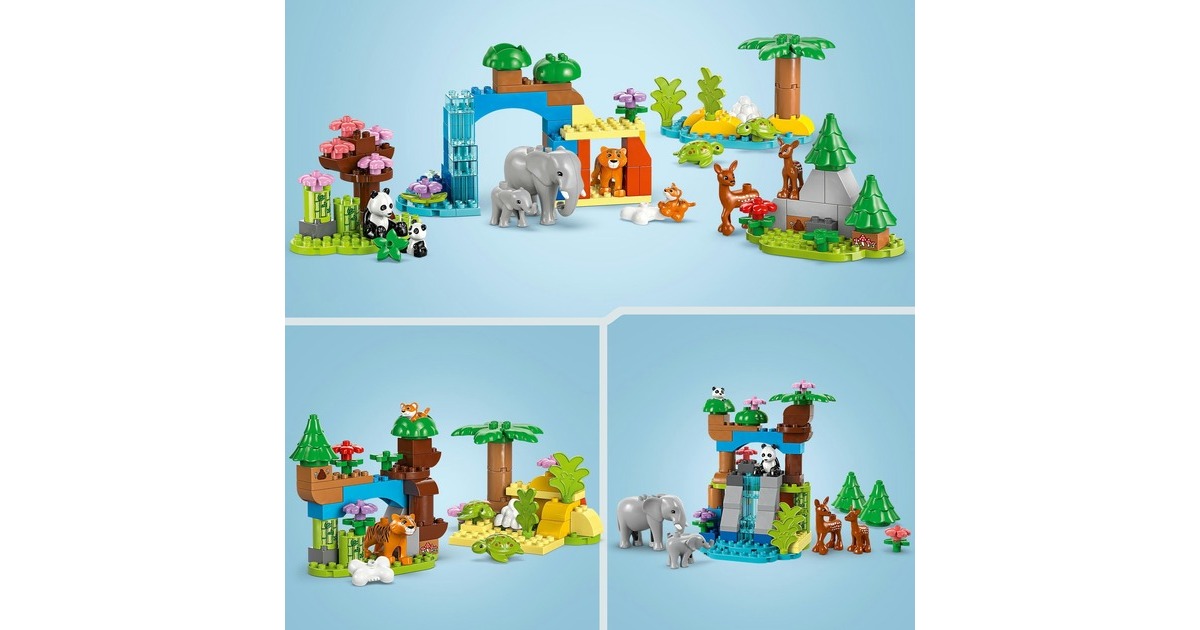 LEGODUPLO Stad - 3-in-1 families van wilde dieren Constructiespeelgoed  (10446)