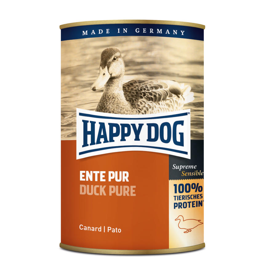 Cachorro Feliz com Pato Puro