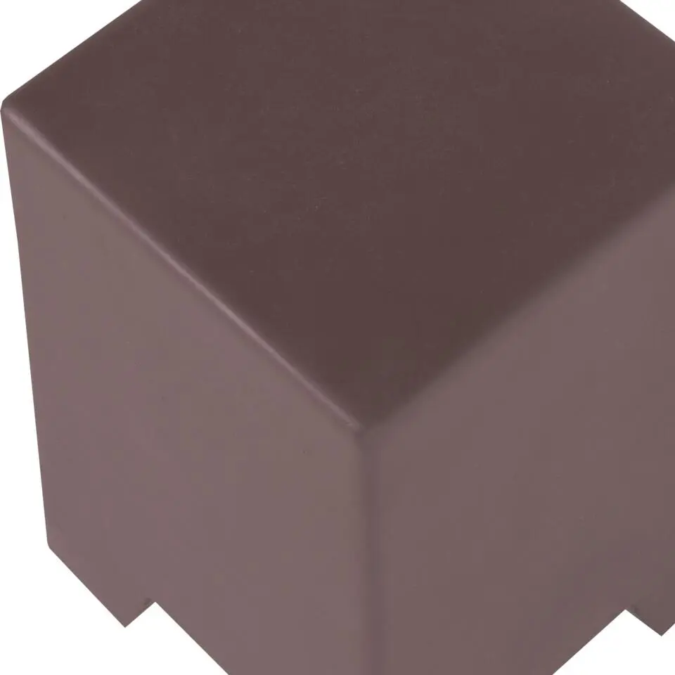 WOOOD Zina Bijzettafel Hoog - Cement - Bruin - 51x36x36