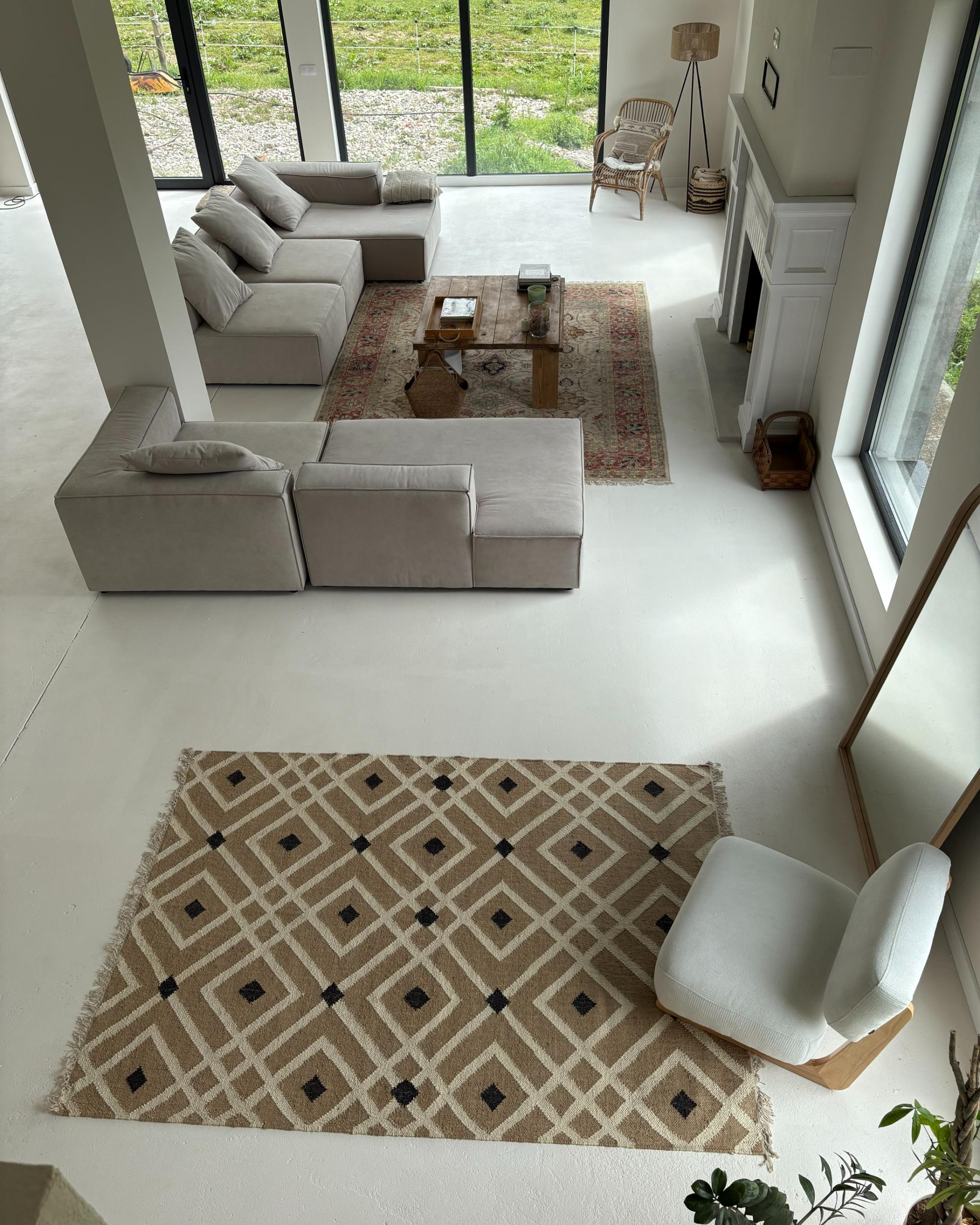 Vloerkleed ESENCIK Beige 200 x 300 cm Jute