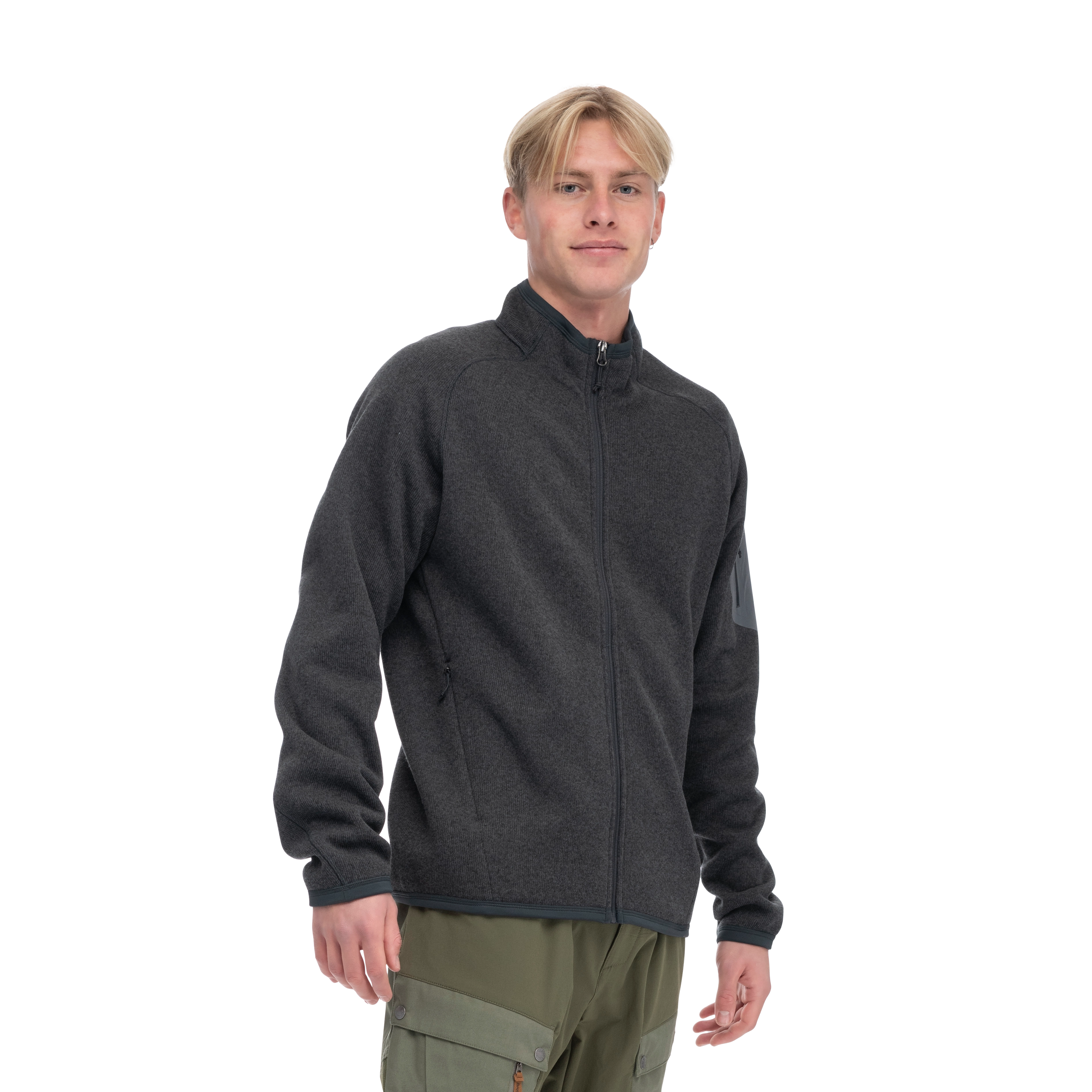 Kamphaug Knitted Jacket Dark Shadow Grey