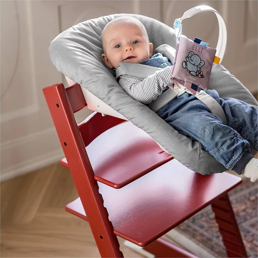 STOKKE® Tripp Trapp® Hochstuhl Buche Whitewash inkl. Newborn Set™ Grey