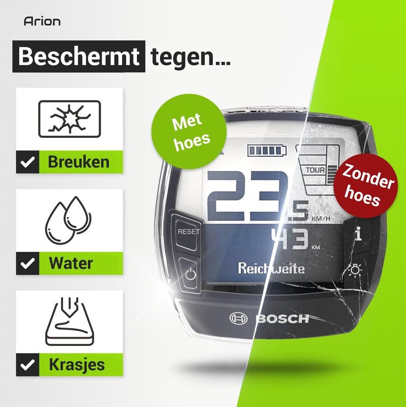 ARION - Intuvia Displaybeschermer Set van 2 - Fietscomputer Screenprotector - Transparant - Krasbestendig