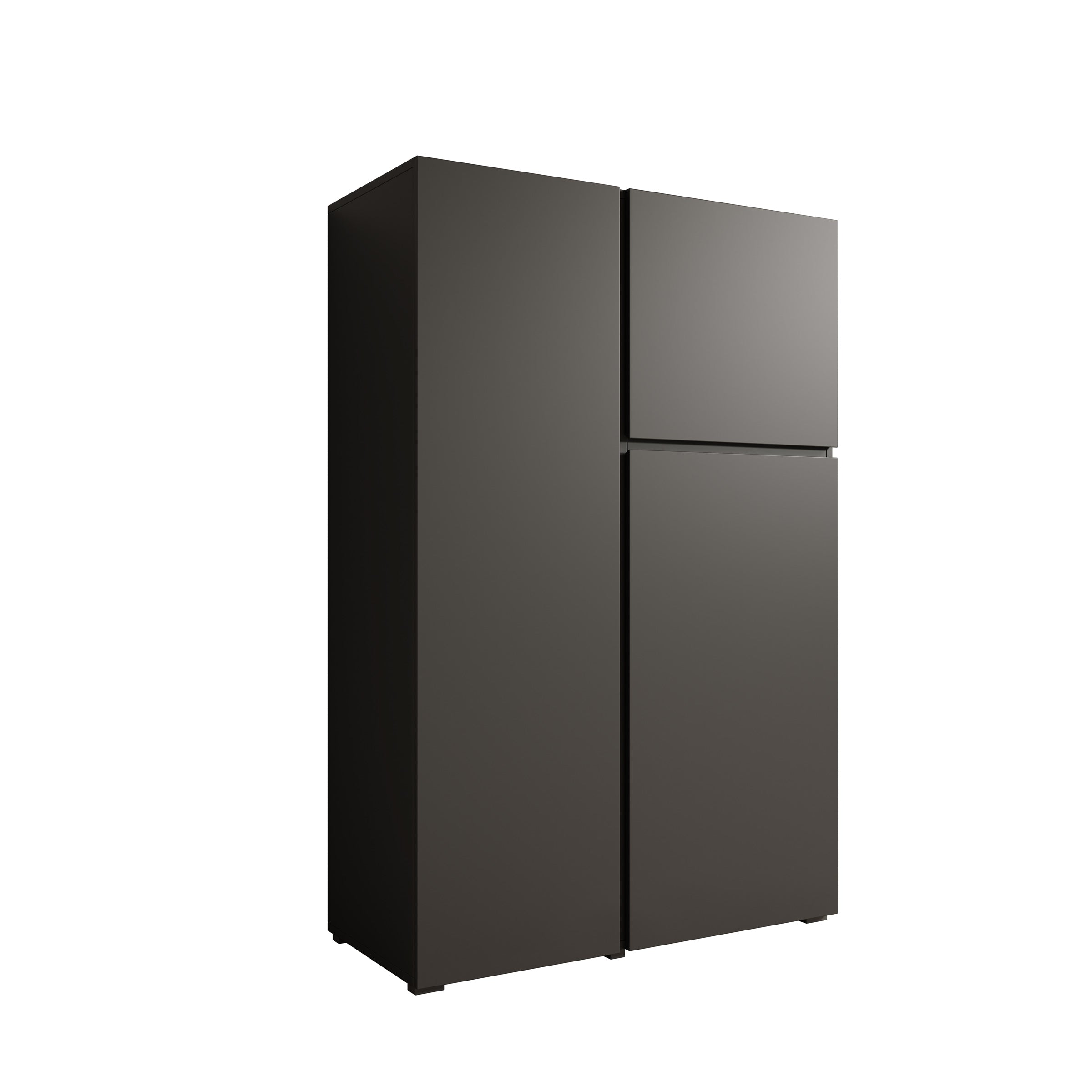 Aroji - Vitrinekast - Zwart - 92x40x139 cm