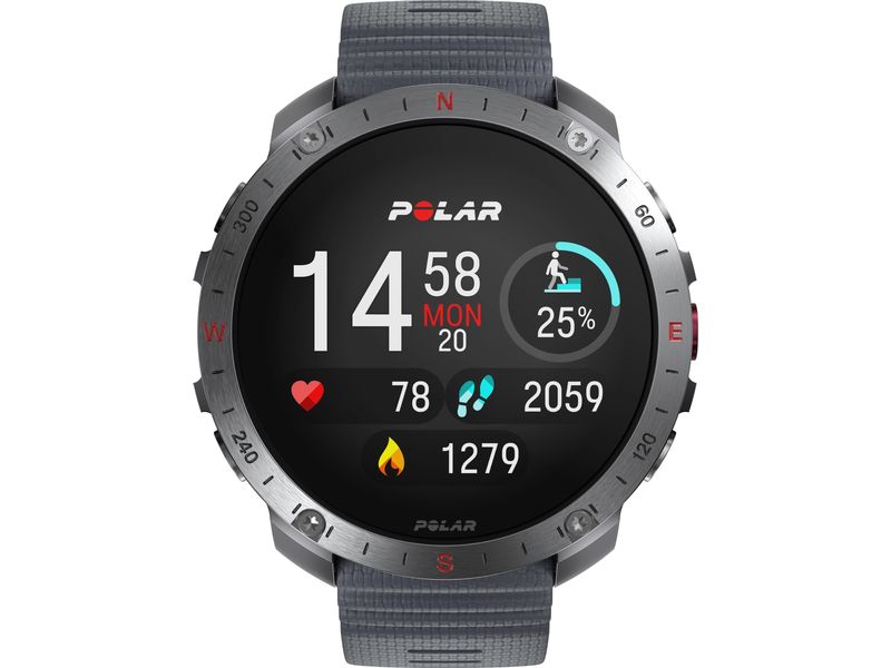 POLAR Sportuhr Grit X2 PRO Grau, M/L Sportuhr mit optischer Pulsmessung und Smartwatch-Navigation