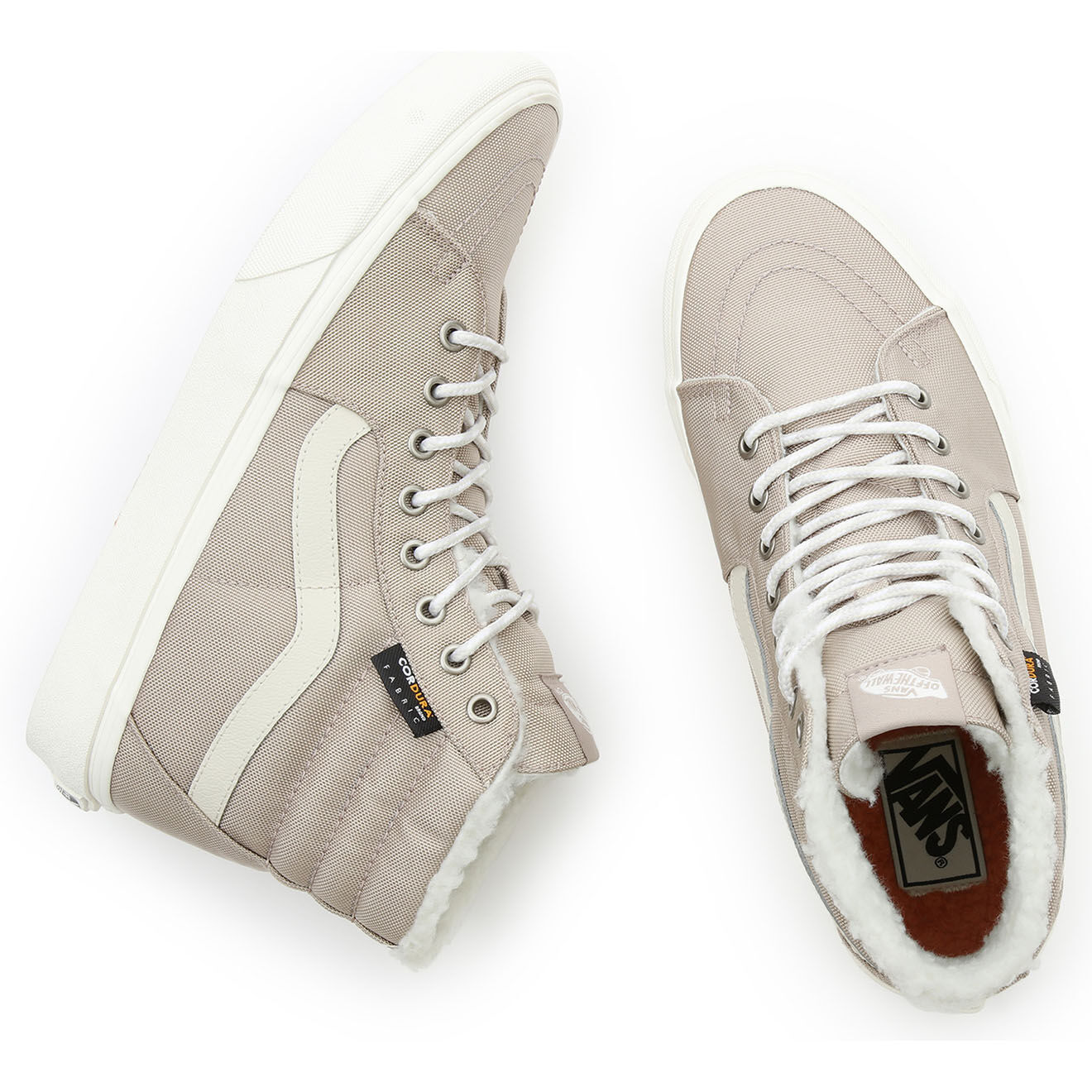 Vans Baskets SK8-Hi fourrées beiges