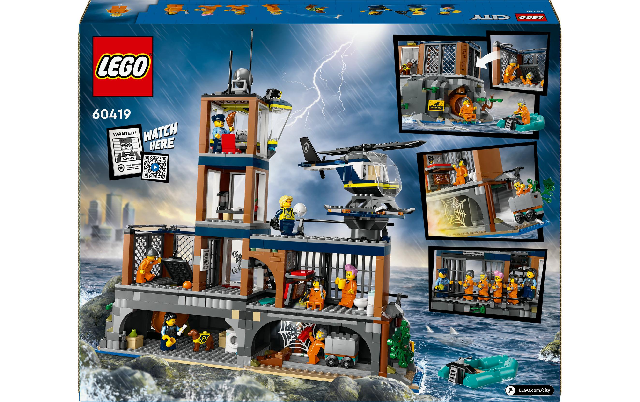City Polizeistation auf der Gefängnisinsel 60419Polizei-Spielset