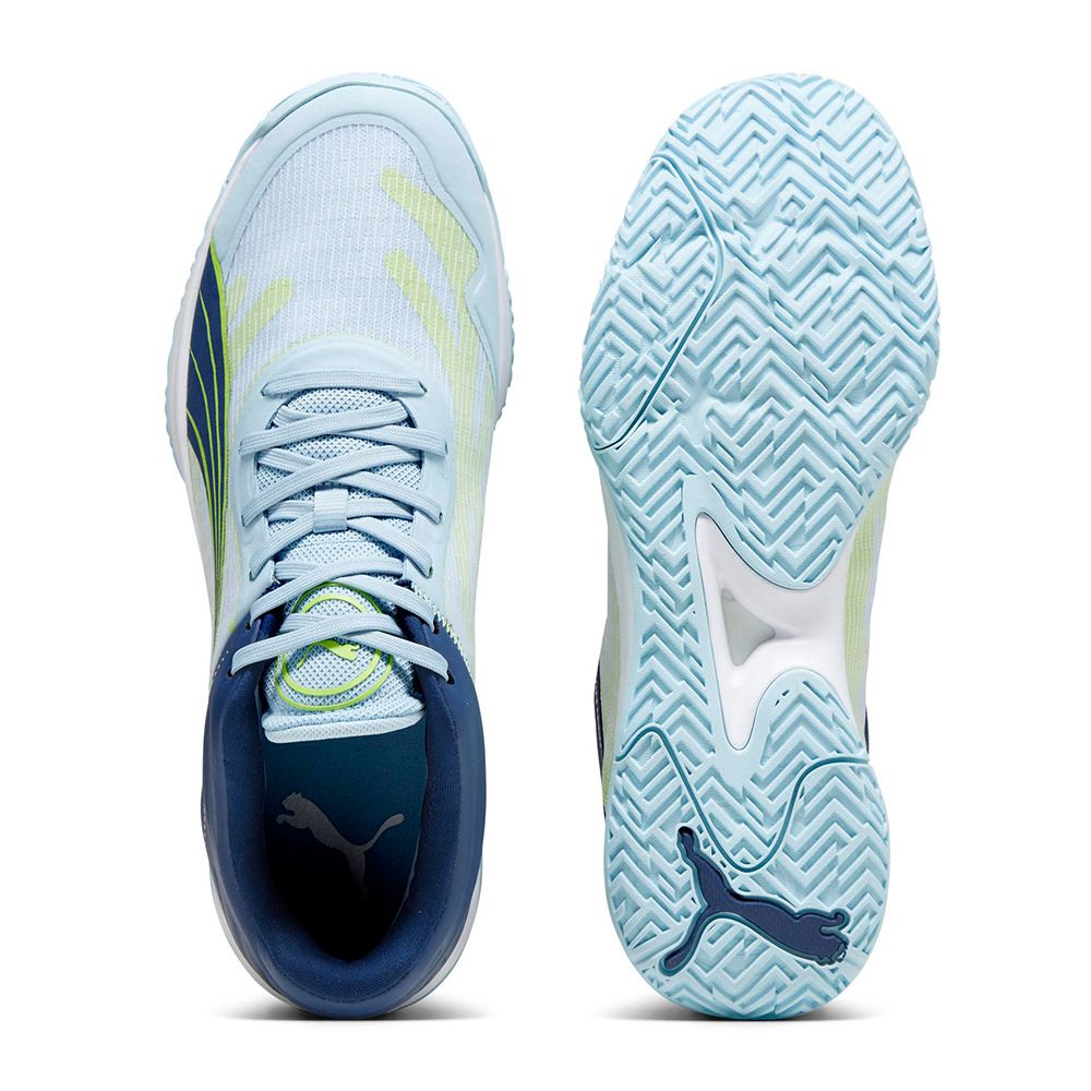 Puma ACCELERATE TURBO - Chaussures handball Homme silver sky/persian blue/puma white