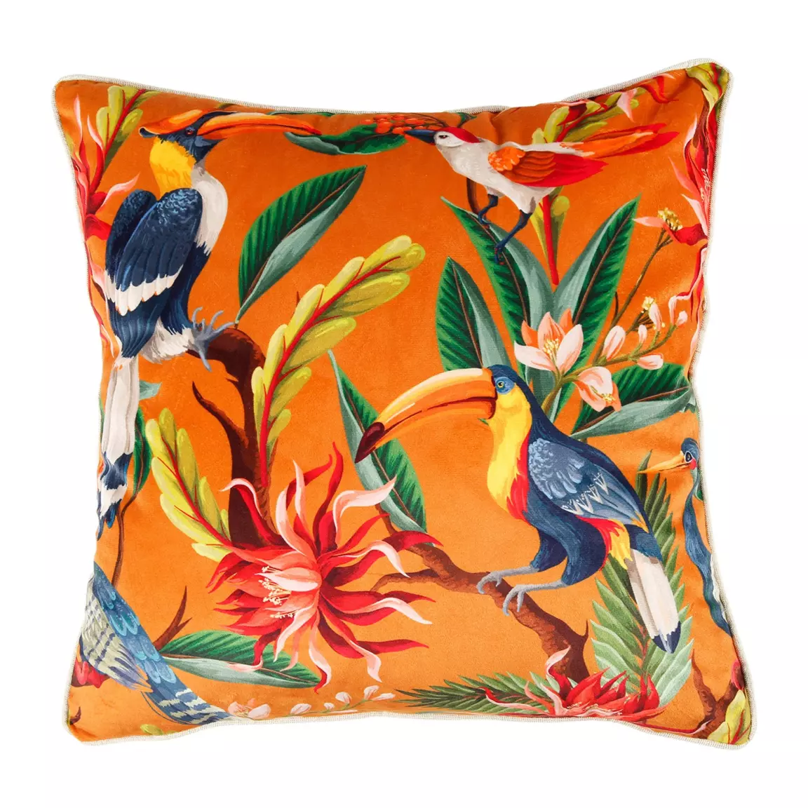 Housse de coussin carrée (40 x 40 cm) Jungle Orange