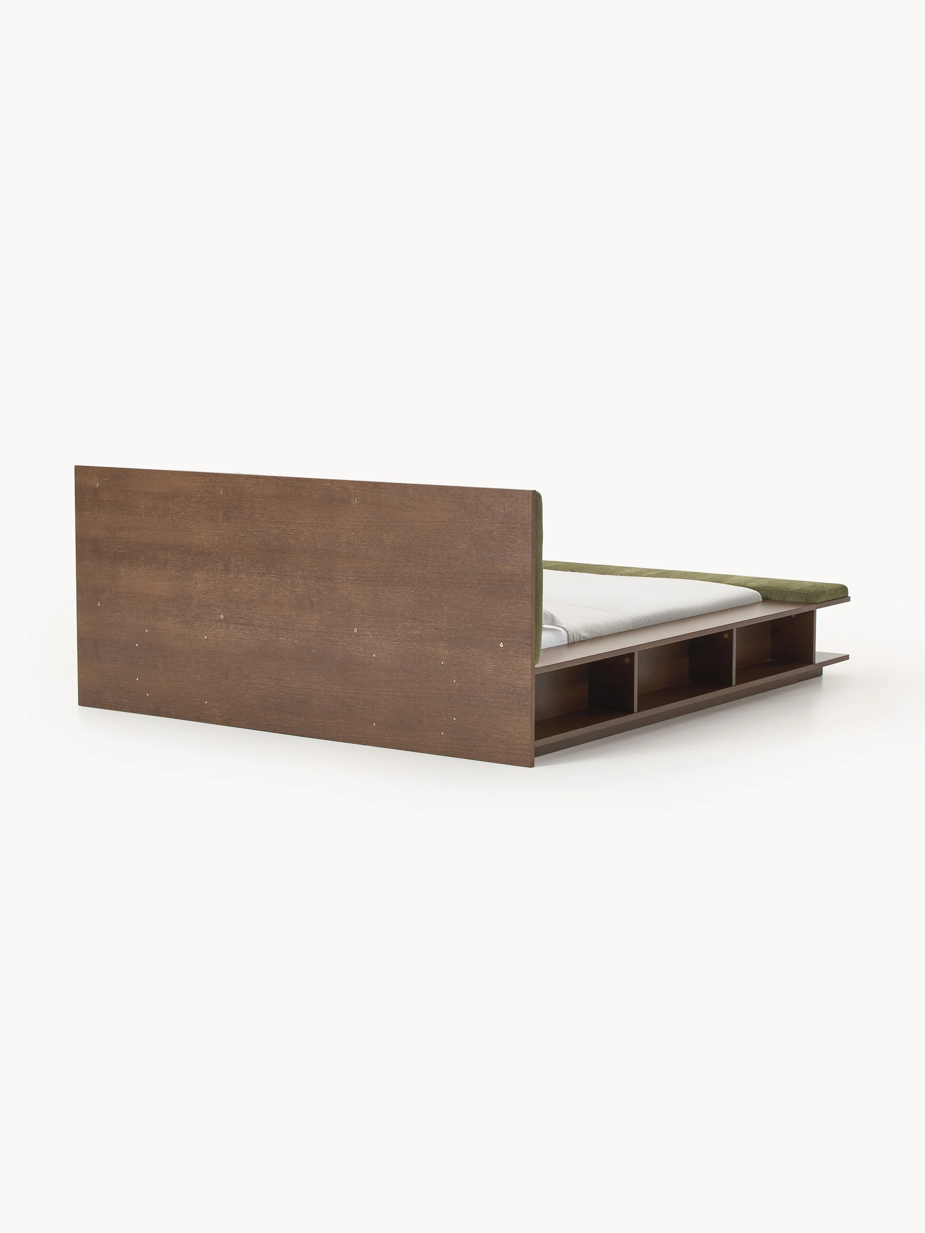 Houten bed Clark met bank en zijplanken