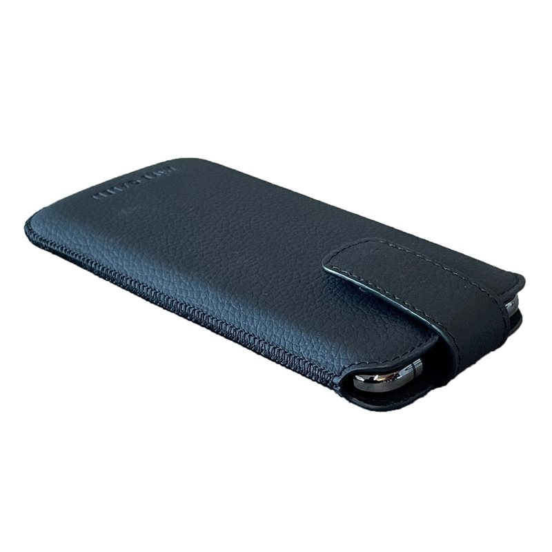 iPhone 16e Echtleder Tasche Hülle (PATIP13PRO-M01) - Schwarz