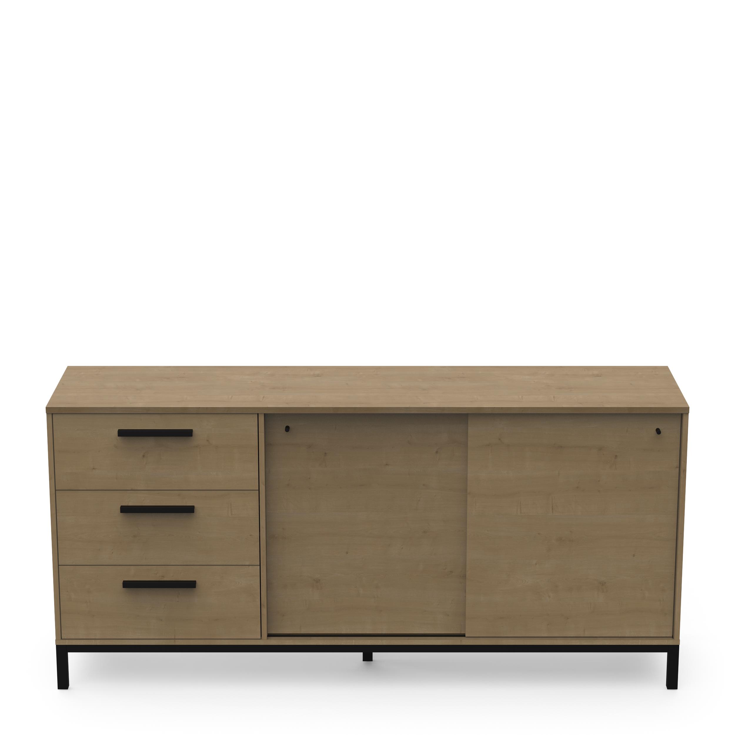 CRAFT ENFILADE 2 PORTES COULISSANTES 3 TIROIRS