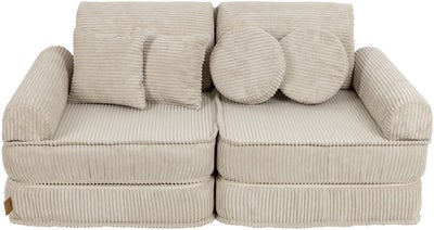 Meowbaby Play Pocket  Byggbar Sofa Plus Aesthetic, Ecru