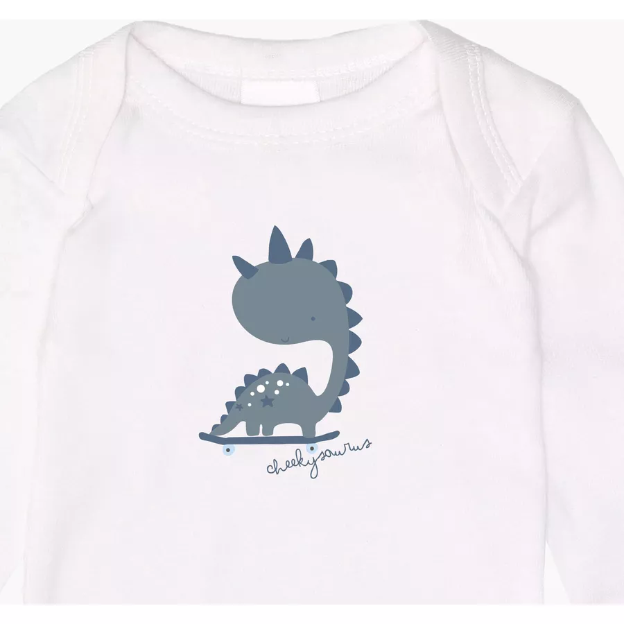 Liliput Langarmbody Dino weiß