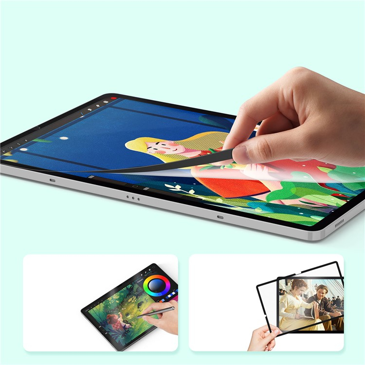 Samsung Galaxy Tab S9  Plus / S8  Plus / S7  Plus / S7 FE Papier-Textur Paper-Feel Vollbild Display Schutzfolie Wiederverwendbar