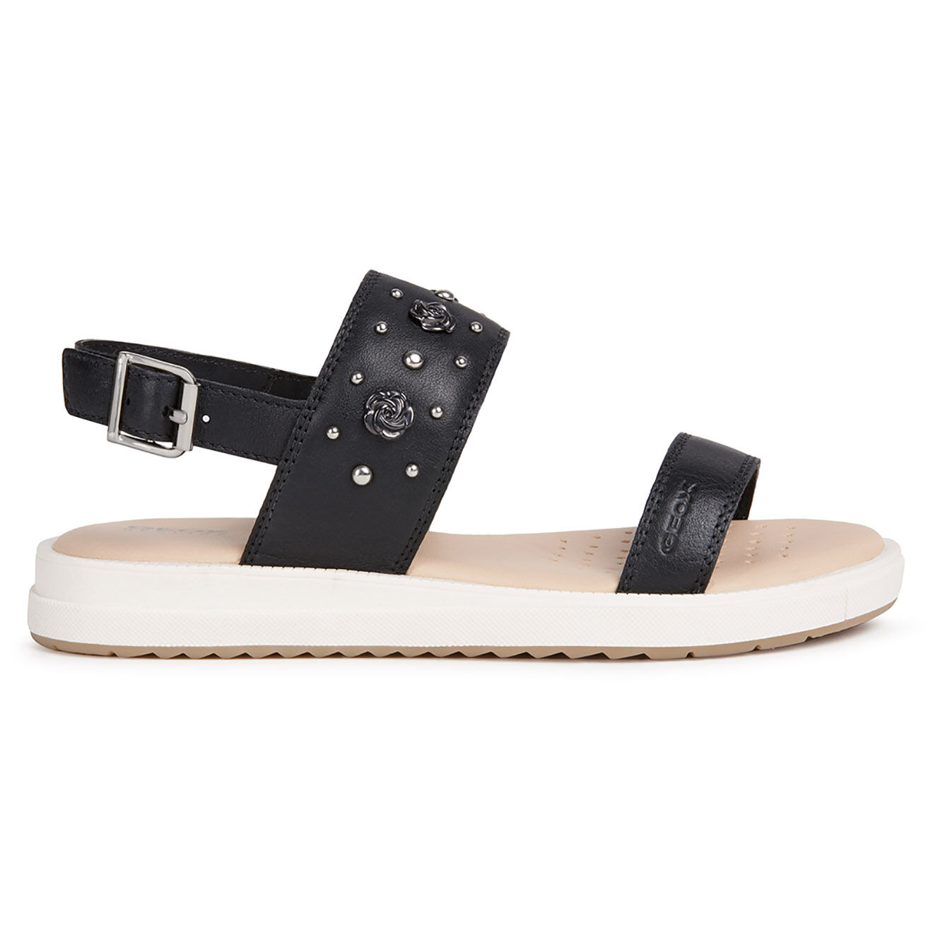 Geox Sandales en Cuir Rebecca noires