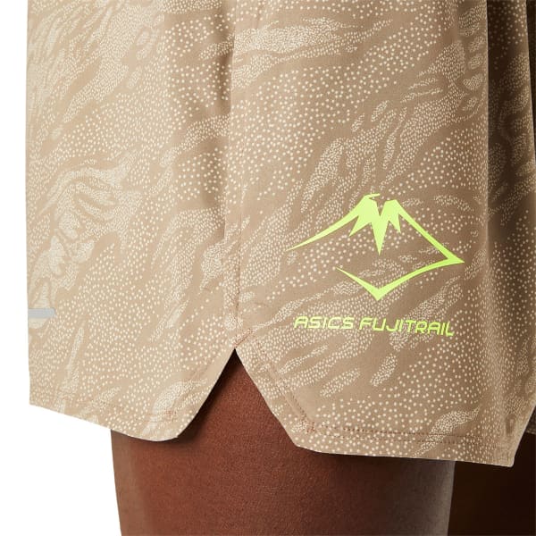 Short running ASICS FUJITRAIL ALL OVER PRINT 5IN SHORT PEPPER