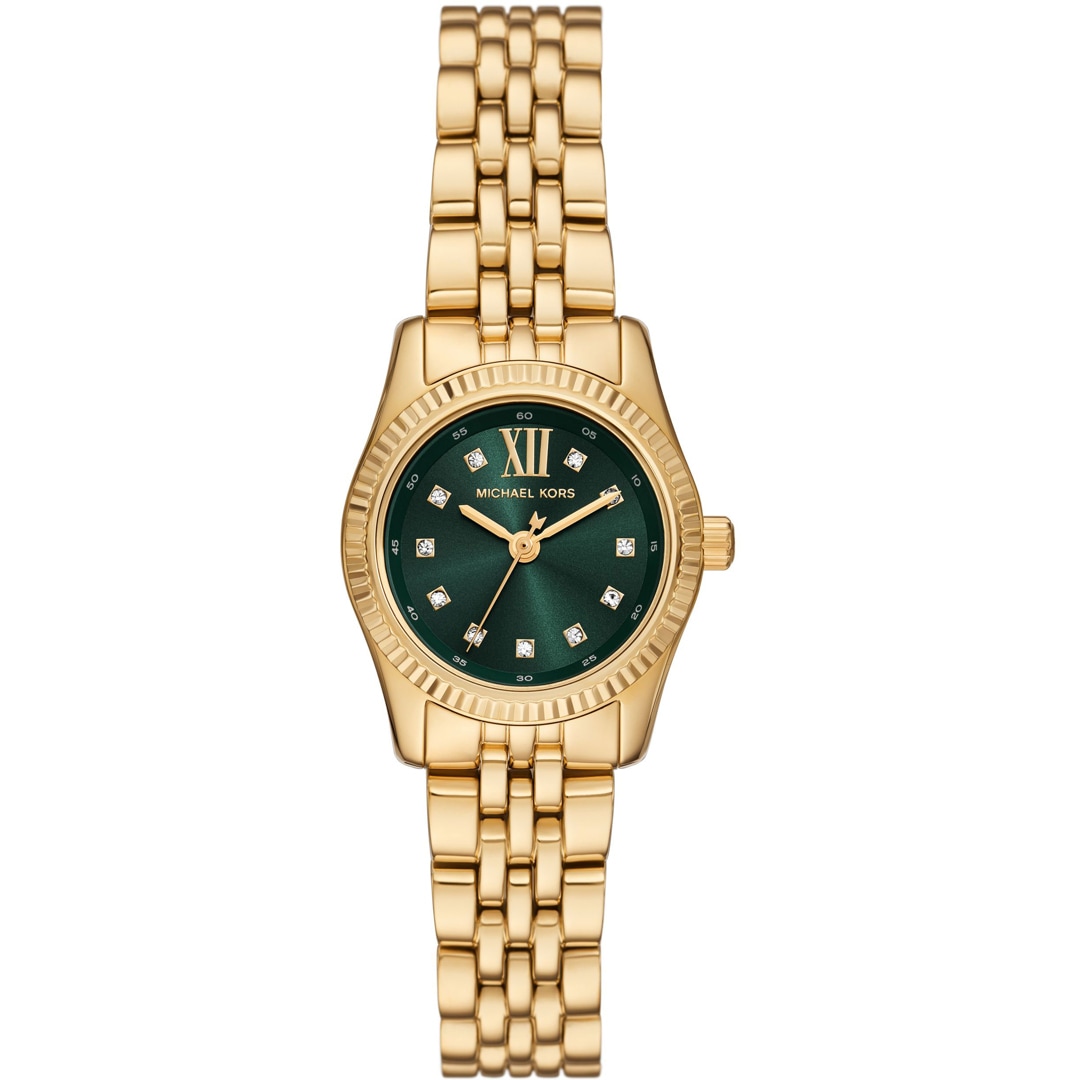 Michael Kors Lexington Goldig / Smaragdgrün 26mm
