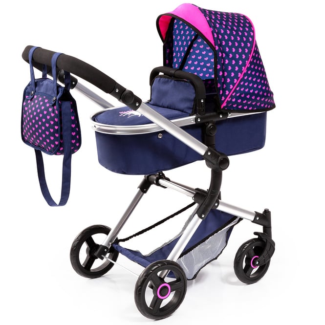 Kombi Puppenwagen Neo Vario - blau-pink