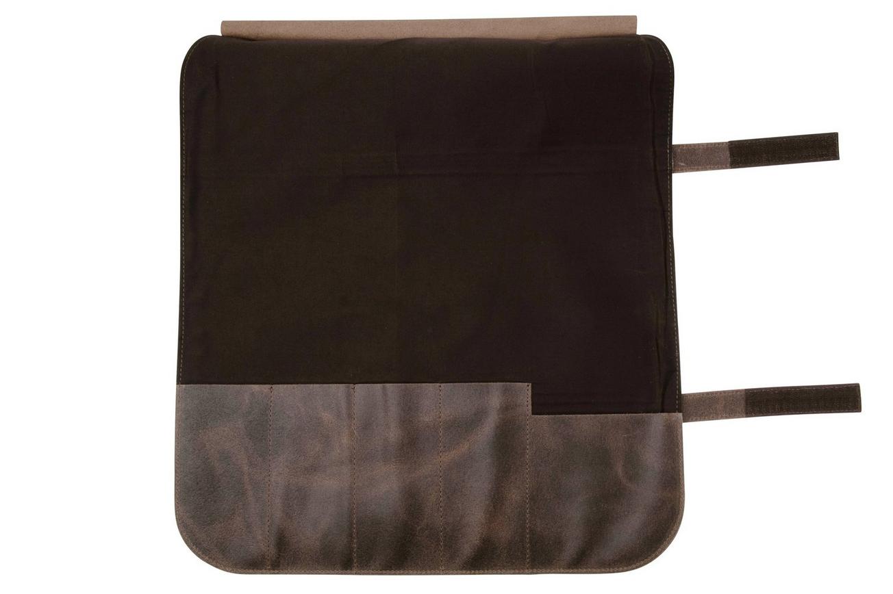 Laguiole en Aubrac Barbecue Set, SMB99WEI, Wenge, 3 stuks met leren rol
