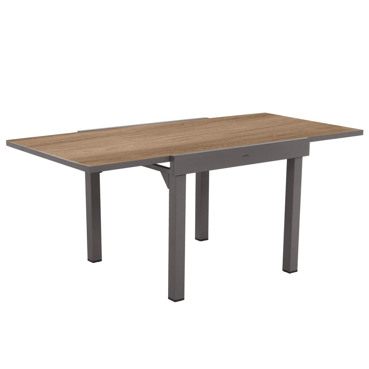 TABLE PIAZZA EXTENSIBLE ALUMINIUM HOUBLON 8 PLACES