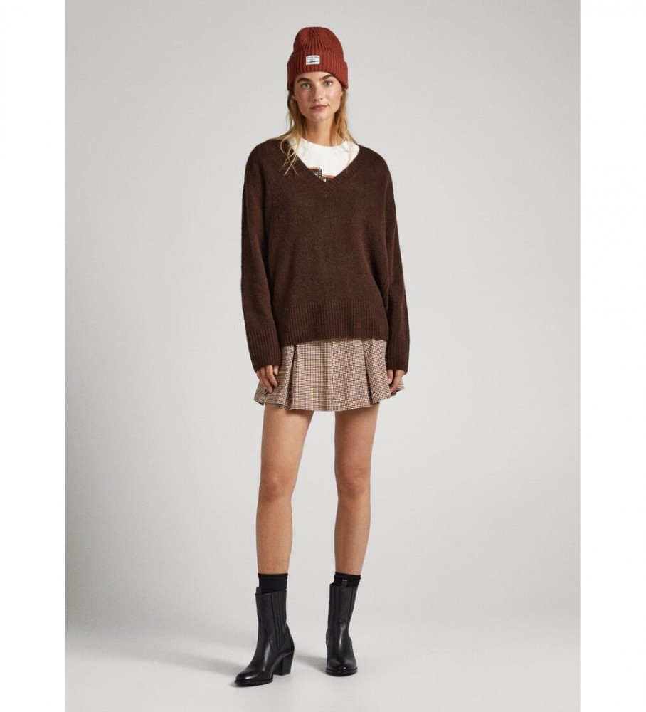 Pepe Jeans Camisola Denisse V castanho