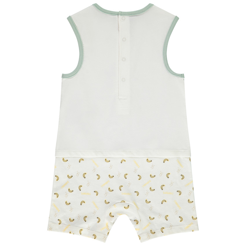 Lot de 2 combinaisons courtes motifs éléphant pour bébé