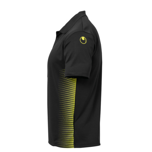 Camisa Polo Score Preta/Amarelo Fluorescente Uhlsport