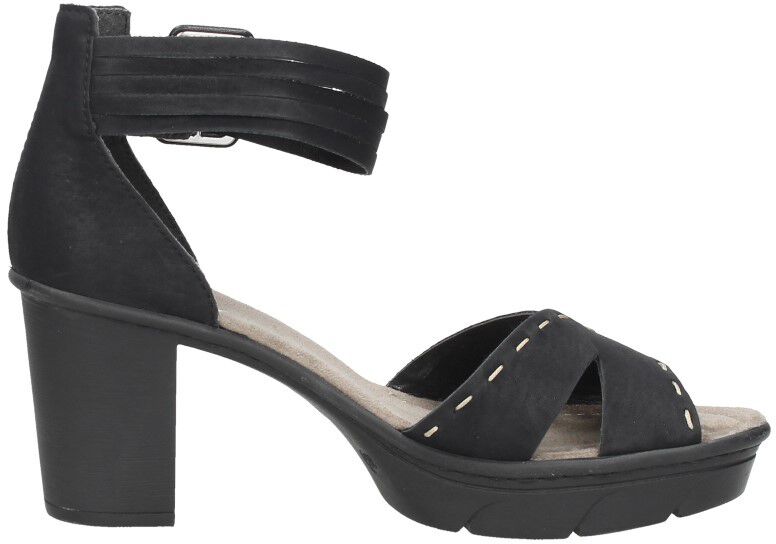 Rieker Sandalen Hak zwart