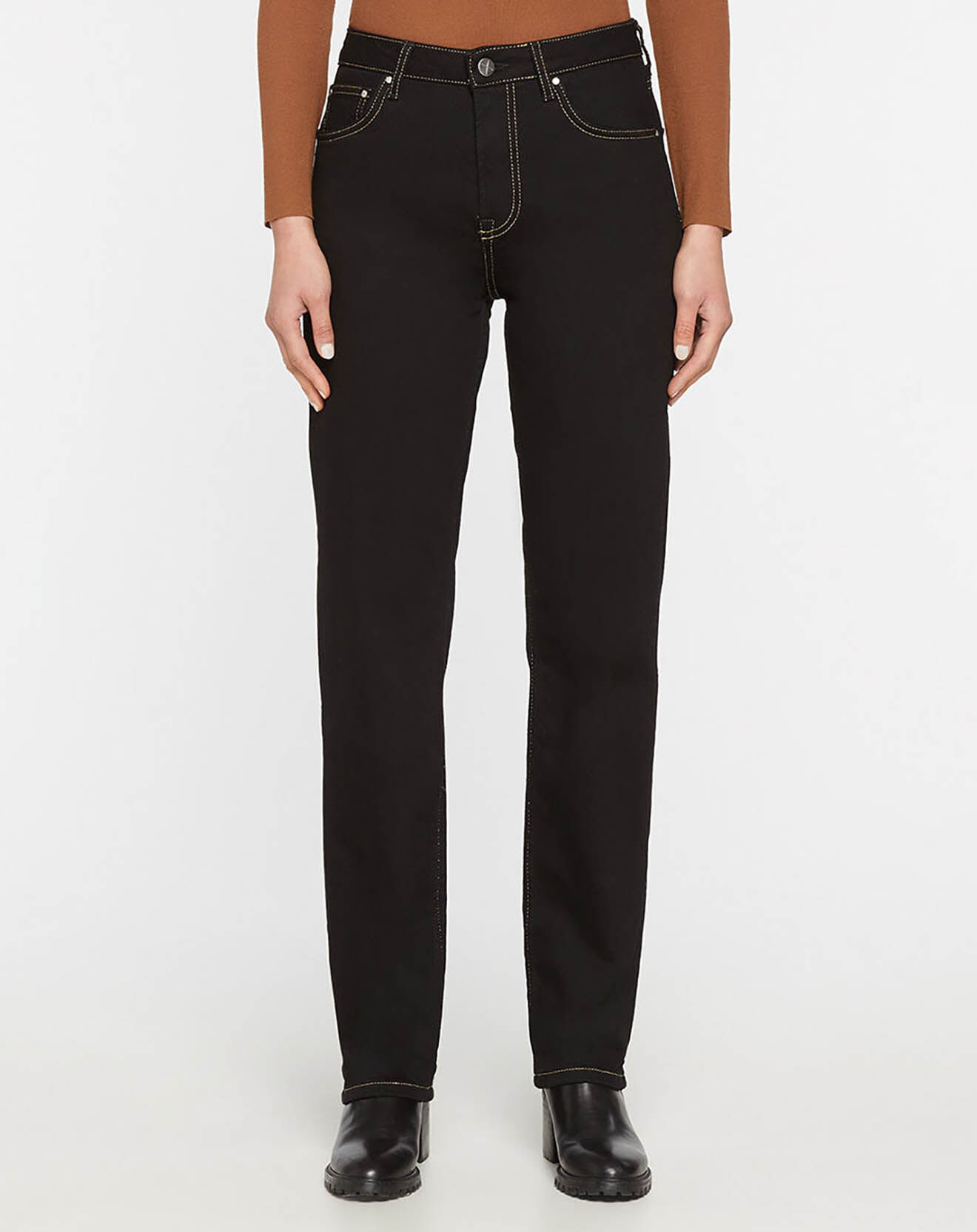 Pepe Jeans Jean Straight Tr Coutures Or noir