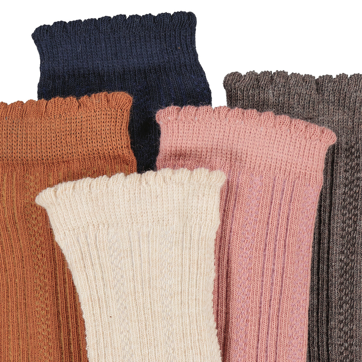 COLEÇÃO LA REDOUTE<br>Conjunto de 5 pares de almofadas de malha fantasia