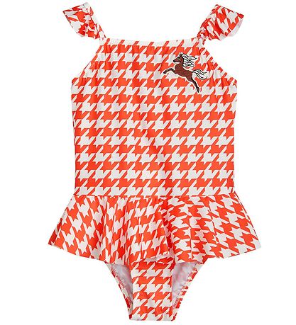 Mini Rodini Badeanzug - UV50+ - Hahnentritt - Rot/Weiß