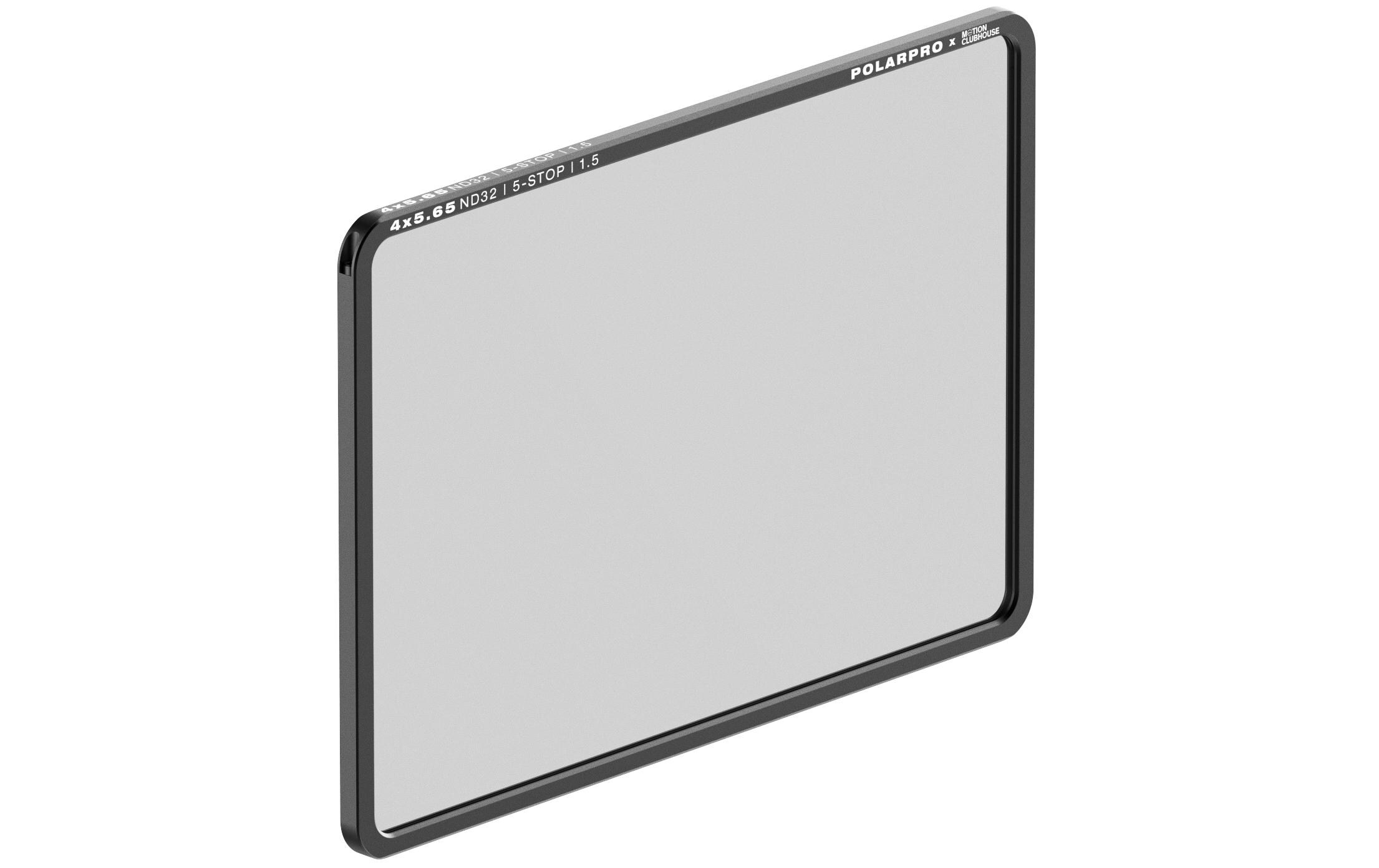 Graufilter ND32 4x5.65 Filter – Motion Clubhouse Edition<br>Vollständig ummantelte Filter mit massgefertigten CNC-Aluminium-Rahmen