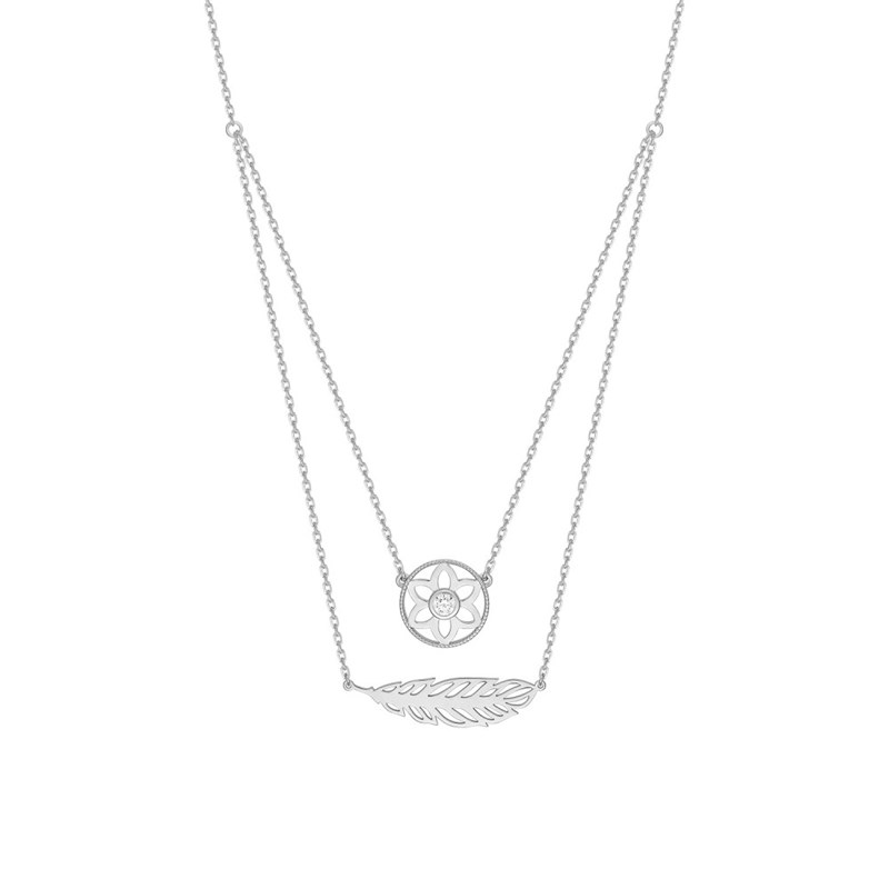 Collier Femme - Oxyde de zirconium - Argent 925 - Longueur : 42 cm